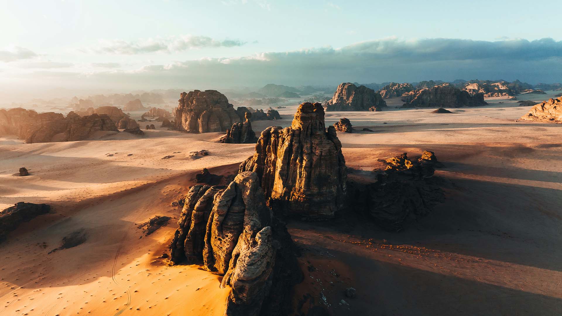 Luxury interior with city skyline view